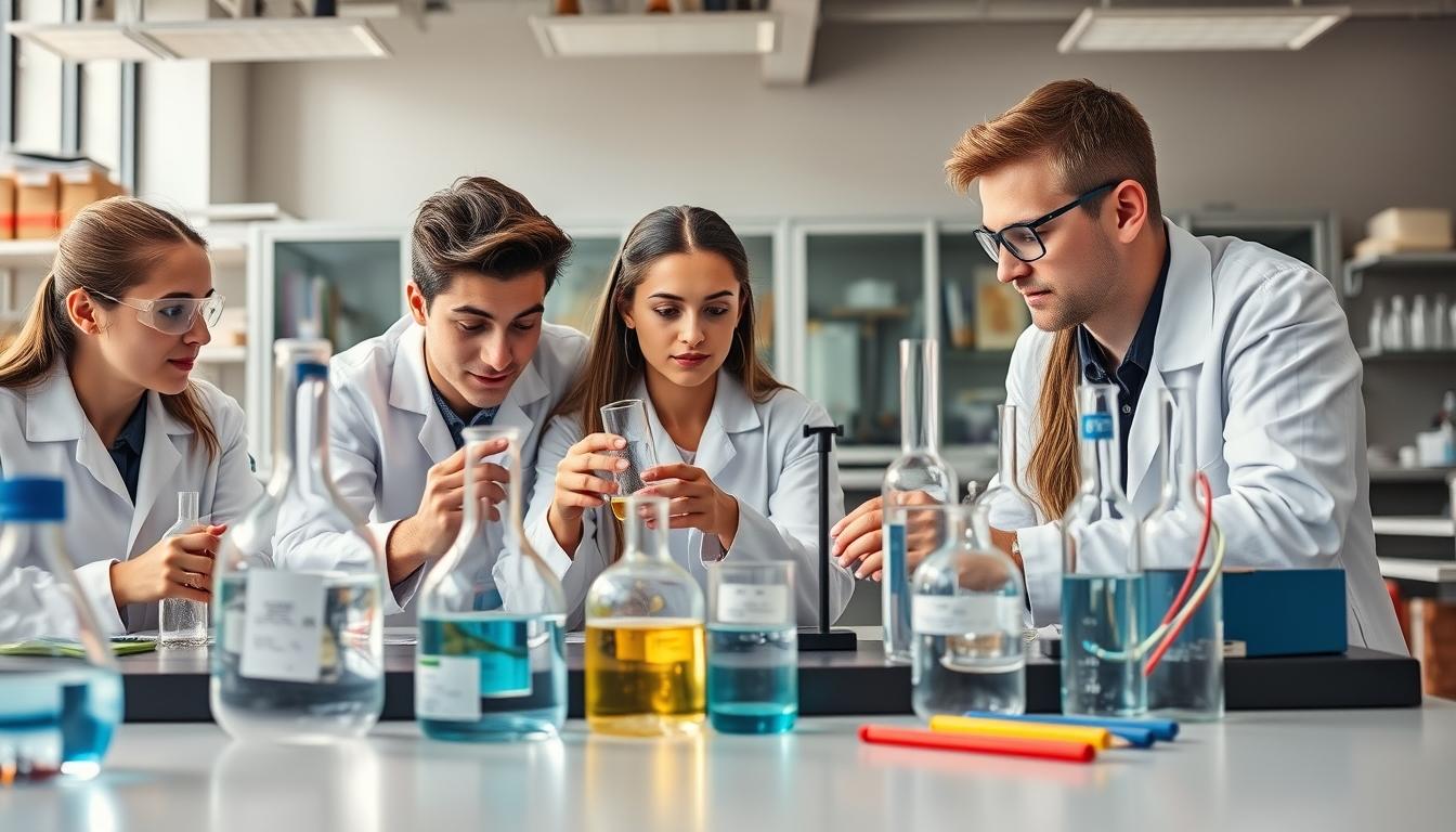 Students collaborating in study space